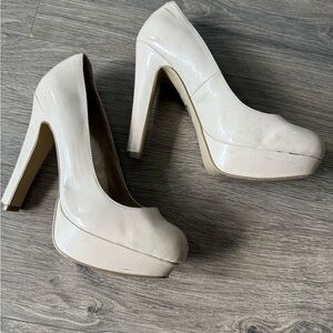 Guess Cream Platform Heels
